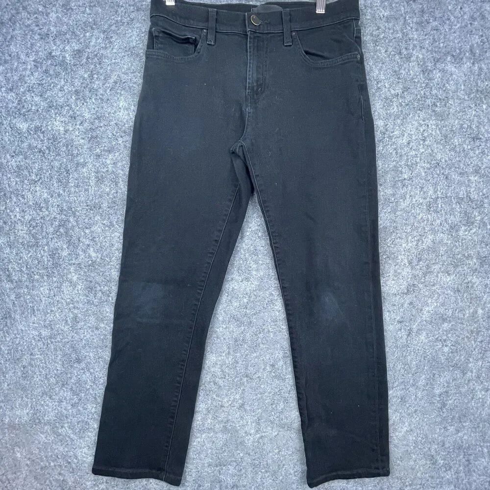 J Brand Jeans Womens 31 Black Tyler‎ Clancy Straight Cropped Capri